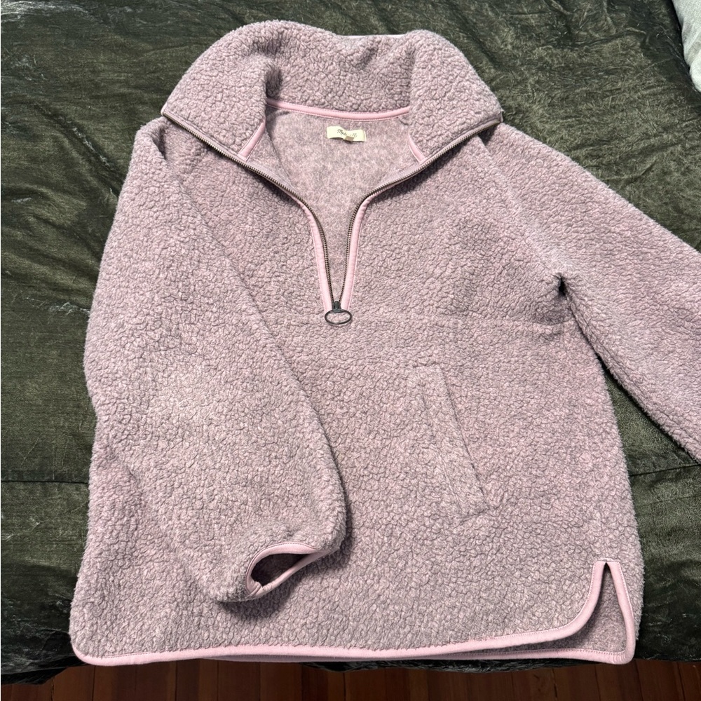 Madewell Lavender Sherpa Pullover